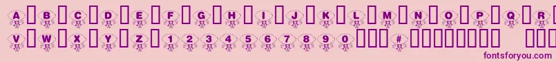 KrFooball Font – Purple Fonts on Pink Background