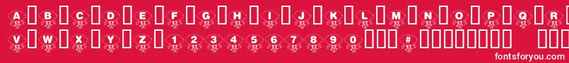 KrFooball Font – White Fonts on Red Background