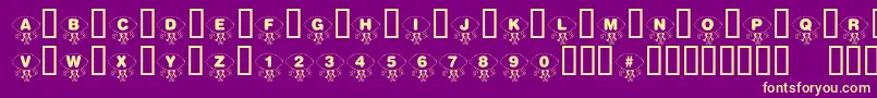 KrFooball Font – Yellow Fonts on Purple Background