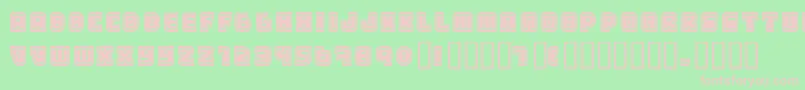 フォントSamarin – 緑の背景にピンクのフォント