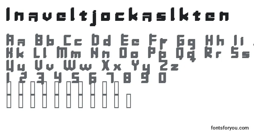 A fonte Inaveltjockaslkten – alfabeto, números, caracteres especiais
