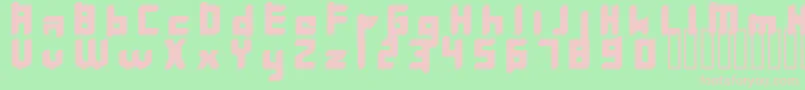 Inaveltjockaslkten Font – Pink Fonts on Green Background