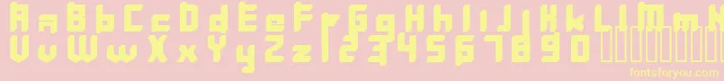 Inaveltjockaslkten Font – Yellow Fonts on Pink Background