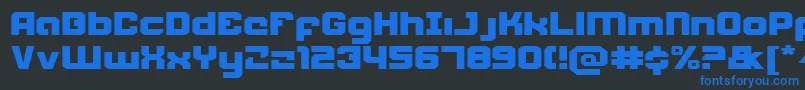 WeaponeerExpanded Font – Blue Fonts on Black Background