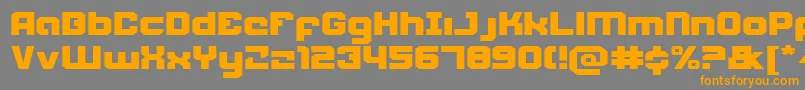 WeaponeerExpanded-Schriftart – Orangefarbene Schriften auf grauem Hintergrund