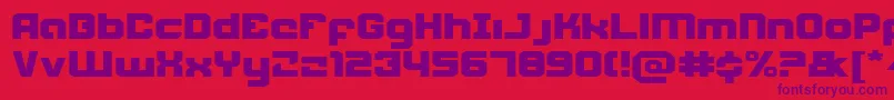 WeaponeerExpanded Font – Purple Fonts on Red Background