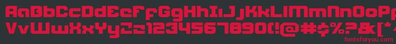 Шрифт WeaponeerExpanded – красные шрифты на чёрном фоне