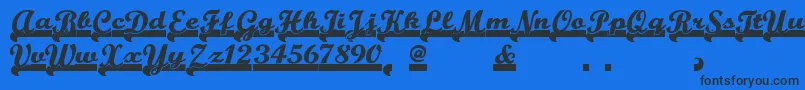 Teamspiritnf Font – Black Fonts on Blue Background