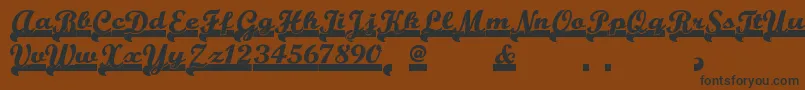 Teamspiritnf Font – Black Fonts on Brown Background