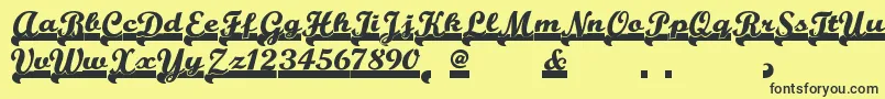 Teamspiritnf Font – Black Fonts on Yellow Background