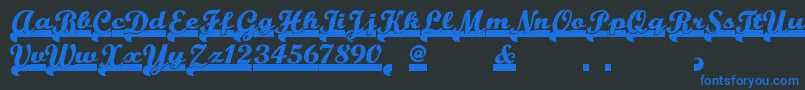 Teamspiritnf Font – Blue Fonts on Black Background