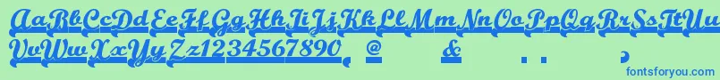 Teamspiritnf Font – Blue Fonts on Green Background