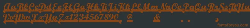 Teamspiritnf Font – Brown Fonts on Black Background