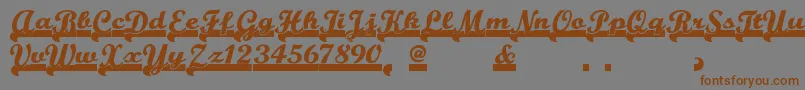 Teamspiritnf Font – Brown Fonts on Gray Background
