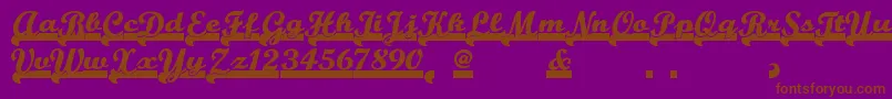 Teamspiritnf Font – Brown Fonts on Purple Background