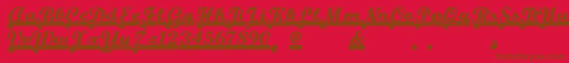 Teamspiritnf Font – Brown Fonts on Red Background