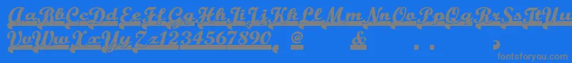 Teamspiritnf Font – Gray Fonts on Blue Background