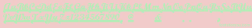 Teamspiritnf Font – Green Fonts on Pink Background