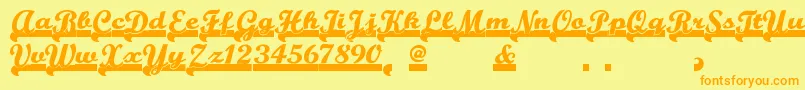 Teamspiritnf Font – Orange Fonts on Yellow Background