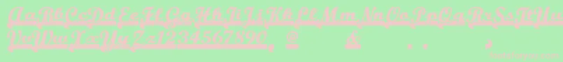 フォントTeamspiritnf – 緑の背景にピンクのフォント