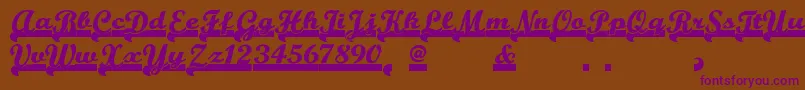 Teamspiritnf Font – Purple Fonts on Brown Background