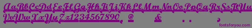 Teamspiritnf-fontti – violetit fontit harmaalla taustalla