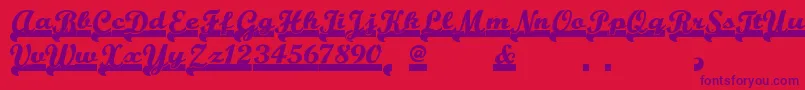 Teamspiritnf Font – Purple Fonts on Red Background