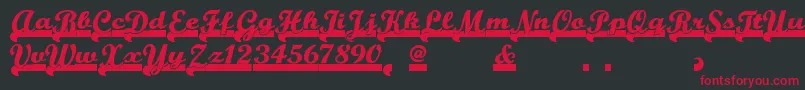 Teamspiritnf Font – Red Fonts on Black Background