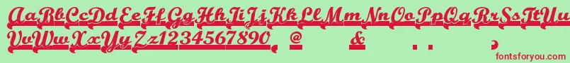 Teamspiritnf Font – Red Fonts on Green Background