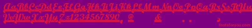 Teamspiritnf Font – Red Fonts on Purple Background