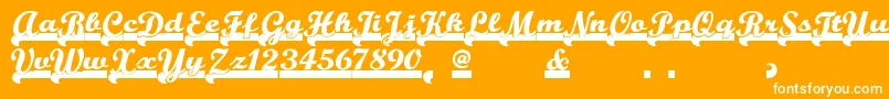 Teamspiritnf Font – White Fonts on Orange Background