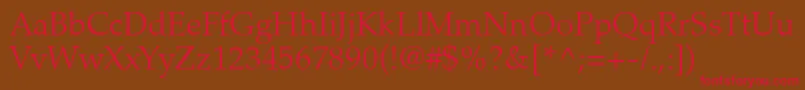 PalatinoLtLight Font – Red Fonts on Brown Background