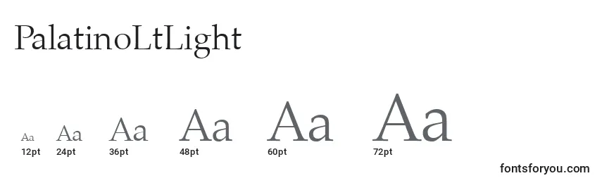 PalatinoLtLight Font Sizes