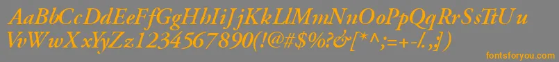 GaramondsskSemibolditalic Font – Orange Fonts on Gray Background