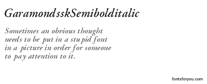 GaramondsskSemibolditalic Font