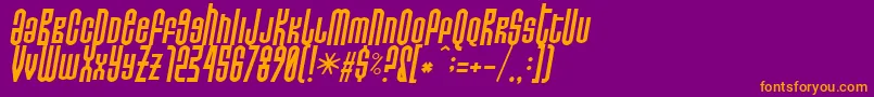 Шрифт DoNotEatThisSkew – оранжевые шрифты на фиолетовом фоне