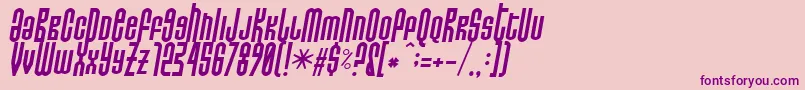 DoNotEatThisSkew Font – Purple Fonts on Pink Background