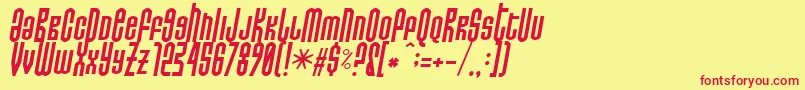 DoNotEatThisSkew Font – Red Fonts on Yellow Background