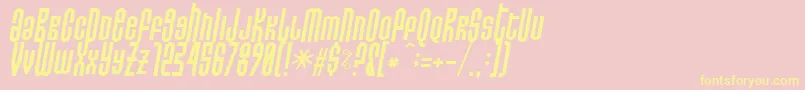 DoNotEatThisSkew Font – Yellow Fonts on Pink Background