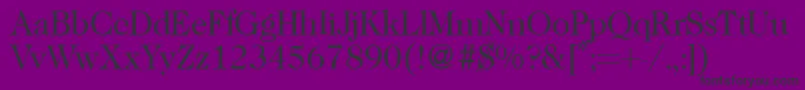 Caslon335Regular Font – Black Fonts on Purple Background