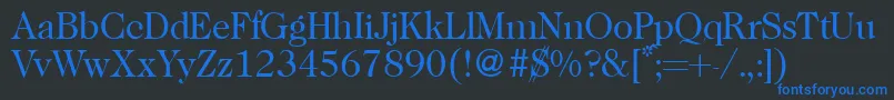 Caslon335Regular Font – Blue Fonts on Black Background