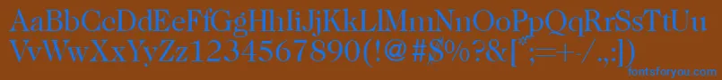 Шрифт Caslon335Regular – синие шрифты на коричневом фоне