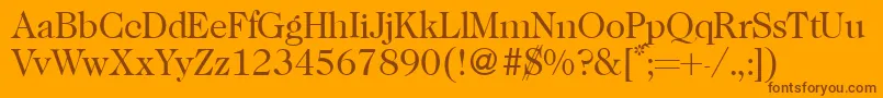 Caslon335Regular Font – Brown Fonts on Orange Background