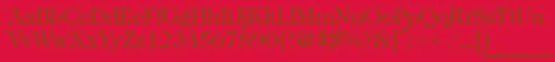 Caslon335Regular Font – Brown Fonts on Red Background