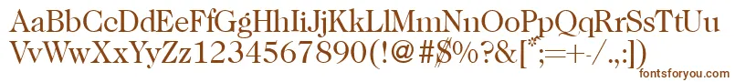 Caslon335Regular-fontti – ruskeat fontit valkoisella taustalla