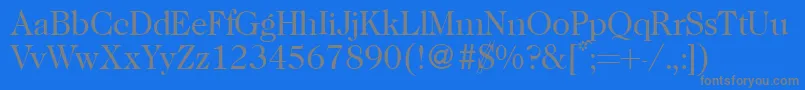 Caslon335Regular Font – Gray Fonts on Blue Background