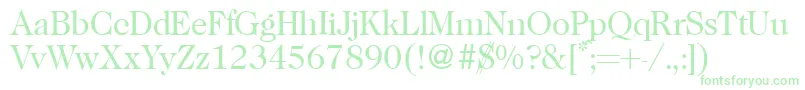 Caslon335Regular-fontti – vihreät fontit valkoisella taustalla