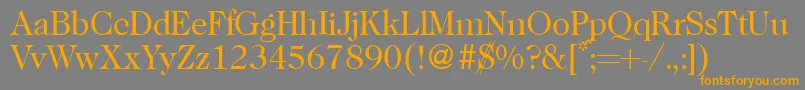 Caslon335Regular Font – Orange Fonts on Gray Background