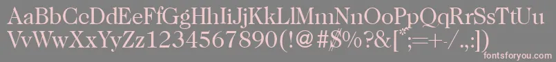 Шрифт Caslon335Regular – розовые шрифты на сером фоне