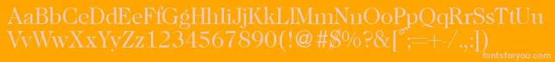 Caslon335Regular Font – Pink Fonts on Orange Background